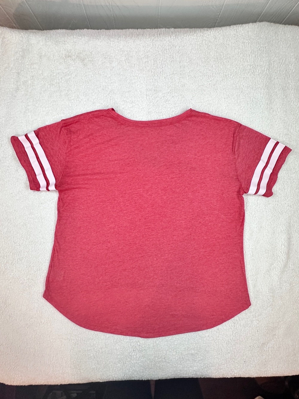 Coca Cola Women's Red V-Neck Tee breathable 53% cotton - Picture 6 of 8